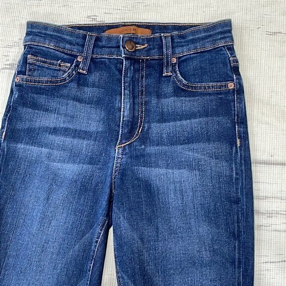 Joe's Jeans Straight Leg Rolled Cuff Faded Denim Blue Size 24 - Picture 5 of 11
